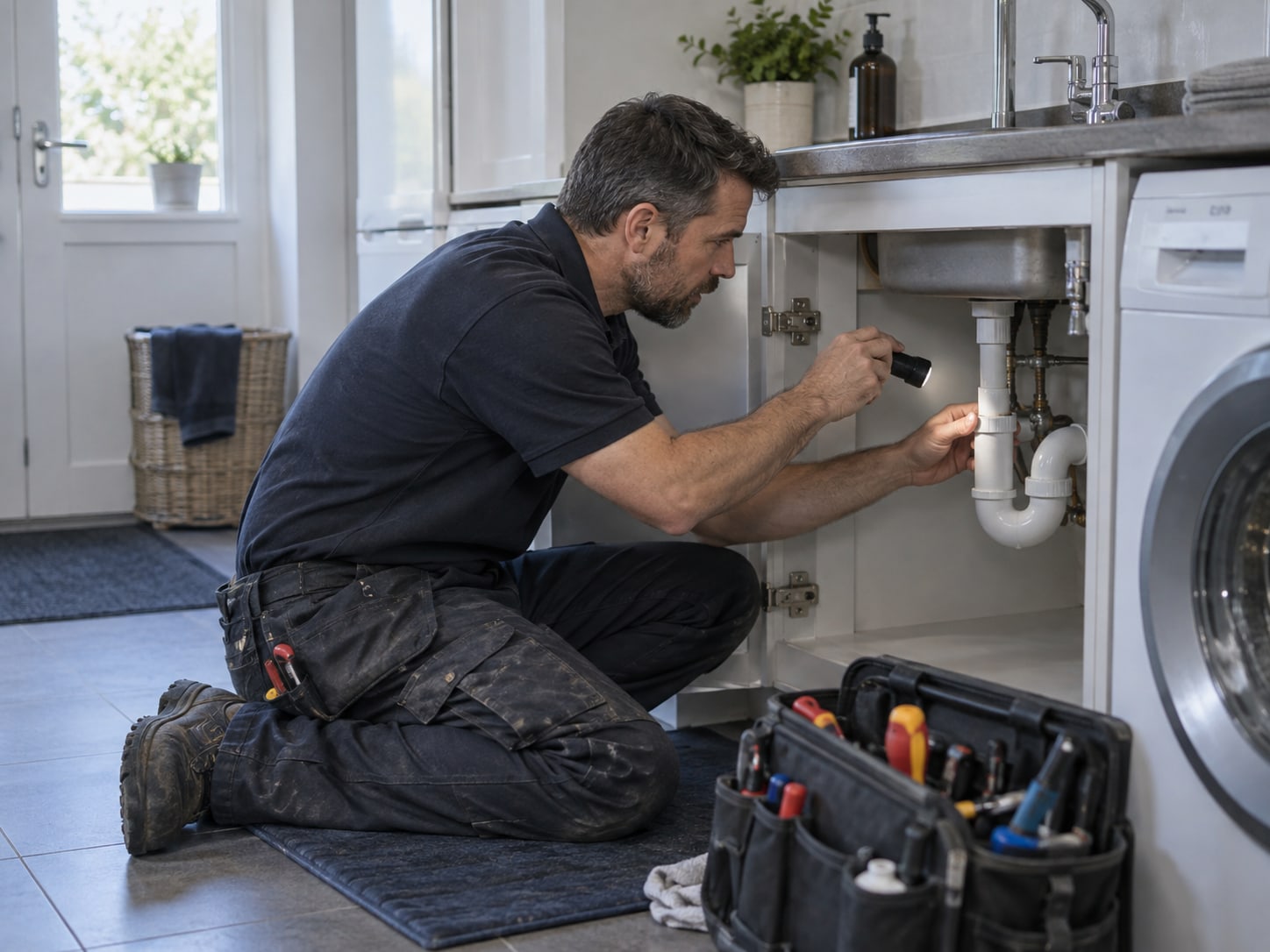 Illustrative plumbing trade photograph: Plumbing